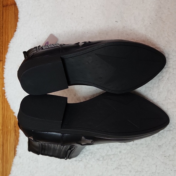 Seven7 Rockstar Ankle Booties Shooties Black Cowboy Foot - Picture 7 of 16